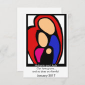 Zwangerschapsaankondiging - Mam, Pap, Baby Aankondiging (Voorkant / Achterkant)