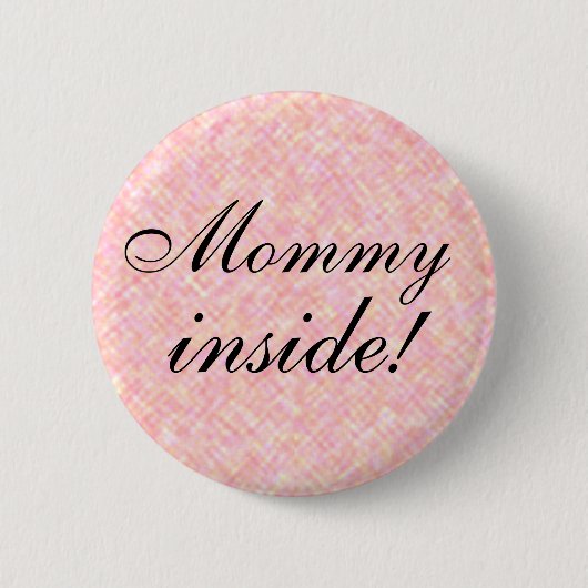 Zwangerschapsaankondiging mama binnen! ronde button 5,7 cm (Voorkant)