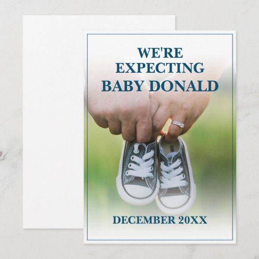 Zwangerschapsaankondiging met Baby Shoes (Voorkant / Achterkant)