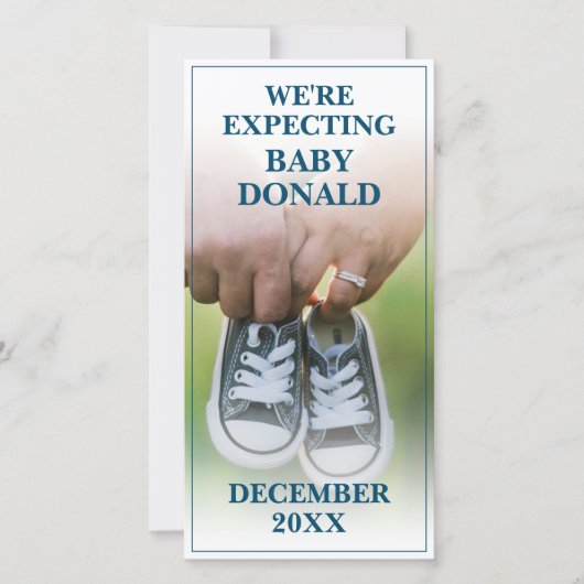 Zwangerschapsaankondiging met Baby Shoes (Voorkant)