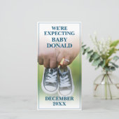 Zwangerschapsaankondiging met Baby Shoes (Staand voorkant)