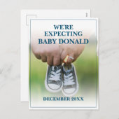 Zwangerschapsaankondiging met Baby Shoes Feestdagenkaart (Voorkant / Achterkant)