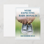Zwangerschapsaankondiging met babyschoenen (Voorkant / Achterkant)