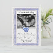 Zwangerschapsaankondiging met echografie foto aankondiging (Staand voorkant)