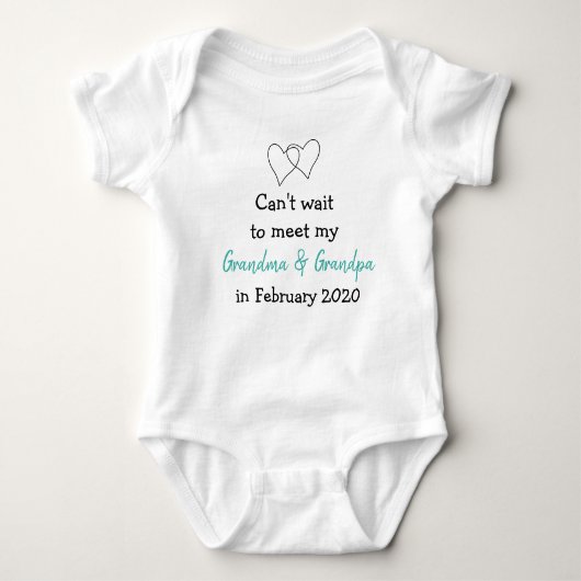 Zwangerschapsaankondiging nieuwe baby romper (Voorkant)