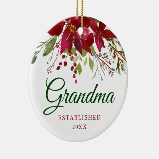 Zwangerschapsaankondiging | Nieuwe Oma Cadeau Keramisch Ornament (Rechts)