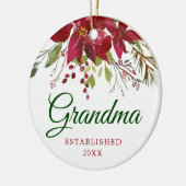 Zwangerschapsaankondiging | Nieuwe Oma Cadeau Keramisch Ornament (Links)