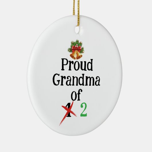 Zwangerschapsaankondiging oma keramisch ornament (Rechts)