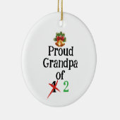 Zwangerschapsaankondiging opa keramisch ornament (Rechts)