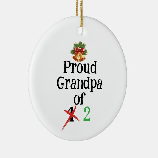 Zwangerschapsaankondiging opa keramisch ornament (Rechts)