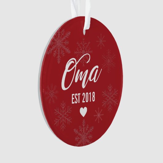 Zwangerschapsaankondiging Ornament voor moeder naa (voorkant)