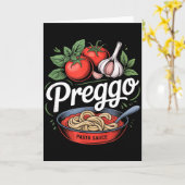 Zwangerschapsaankondiging Prego Pasta Saus Grappig Kaart (Gele Bloem)