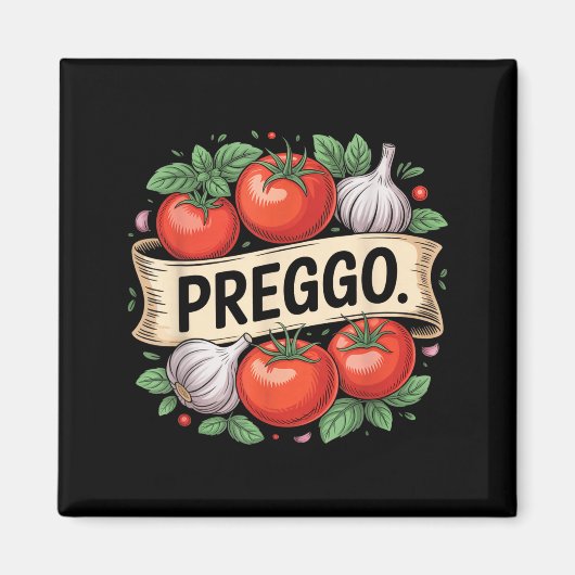 Zwangerschapsaankondiging Prego Pasta Saus Grappig Magneet (Voorkant)