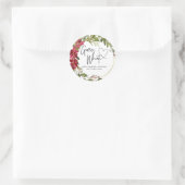 Zwangerschapsaankondiging raden wat Baby kerst Ronde Sticker (Tas)