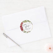 Zwangerschapsaankondiging raden wat Baby kerst Ronde Sticker (Envelop)