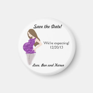 Zwangerschapsaankondiging - Save the Date Magnet