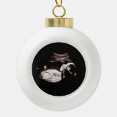 Zwangerschapsaankondiging Sonogram echografie Foto Keramische Bal Ornament (Voorkant)