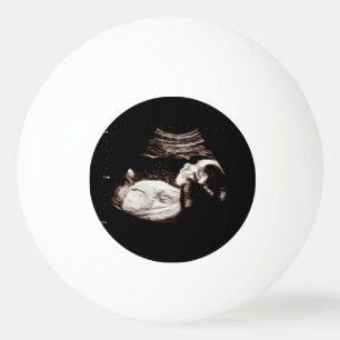 Zwangerschapsaankondiging Sonogram echografie Foto Pingpongbal