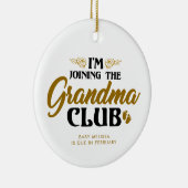 Zwangerschapsaankondiging Sonogram Grandma Keepsak Keramisch Ornament (Rechts)