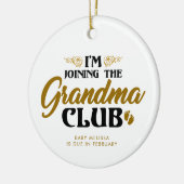 Zwangerschapsaankondiging Sonogram Grandma Keepsak Keramisch Ornament (Links)