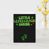 Zwangerschapsaankondiging St Patrick's Day Illustr Kaart (Gele Bloem)