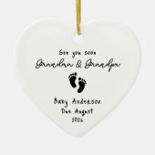 Zwangerschapsaankondiging Ultra Sound Kerstmis Keramisch Ornament (Voorkant)