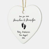 Zwangerschapsaankondiging Ultra Sound Kerstmis Keramisch Ornament (Links)