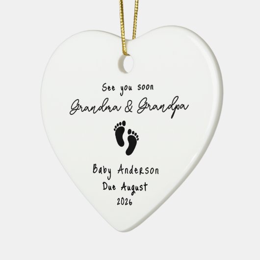 Zwangerschapsaankondiging Ultra Sound Kerstmis Keramisch Ornament (Links)