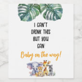 Zwangerschapsaankondiging vader papa vader vader f wijn etiket (Enkel label)