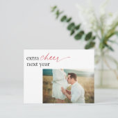 Zwangerschapsaankondiging Verrassings Vakantiekaar Feestdagenkaart (Staand voorkant)