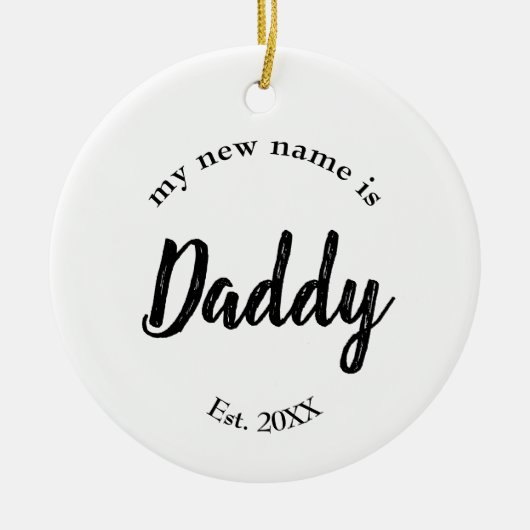 Zwangerschapsaankondiging voor echtgenoot Kerstmis Keramisch Ornament (Voorkant)