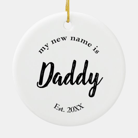 Zwangerschapsaankondiging voor echtgenoot Kerstmis Keramisch Ornament (Achterkant)