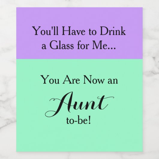 Zwangerschapsaankondiging Wijnlabel - Tante in wor Wijn Etiket (Enkel label)