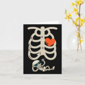 Zwangerschapsaankondiging X-ray Halloween Kaart (Gele Bloem)