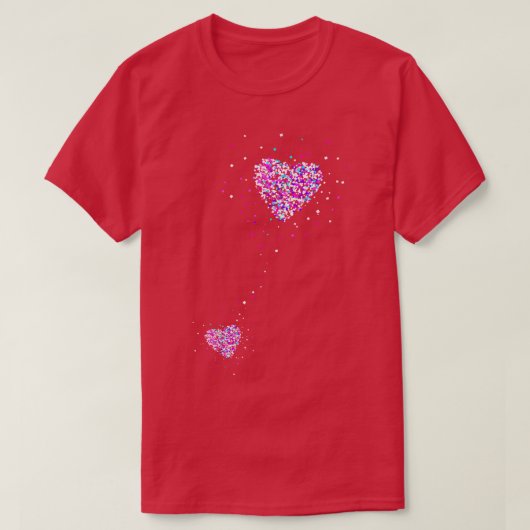 Zwangerschapsaankondiging Zwanger hart T-shirt (Design voorkant)
