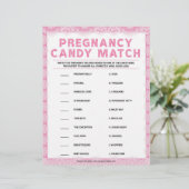 Zwangerschapsafstemming [Luxe kant [roze] Snoep] Briefhoofd (Staand voorkant)