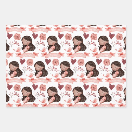 Zwangerschapsaggregaten Papierbladen overvullen Inpakpapier Vel (Voorkant 2)