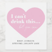 Zwangerschapsbericht Wijn of Mousserende Wijn Etik Wijn Etiket (Enkel label)