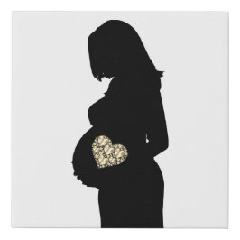 Zwangerschapscanvas Imitatie Canvas Print