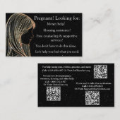 Zwangerschapshulp en na abortus informatiekaart contactkaartje (Voorkant / Achterkant)