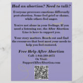 Zwangerschapshulp/Vluchtfolder na abortuszorg Flyer (Achterkant)