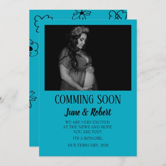 Zwangerschapskaarten (Voorkant / Achterkant)