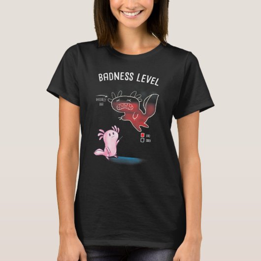 Zwangerschapsniveau Axolotl Diagram Bad Amphibian T-shirt (Voorkant)
