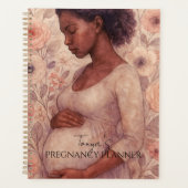 Zwangerschapsplanner, zwarte zwangere vrouw planner (Voorkant)