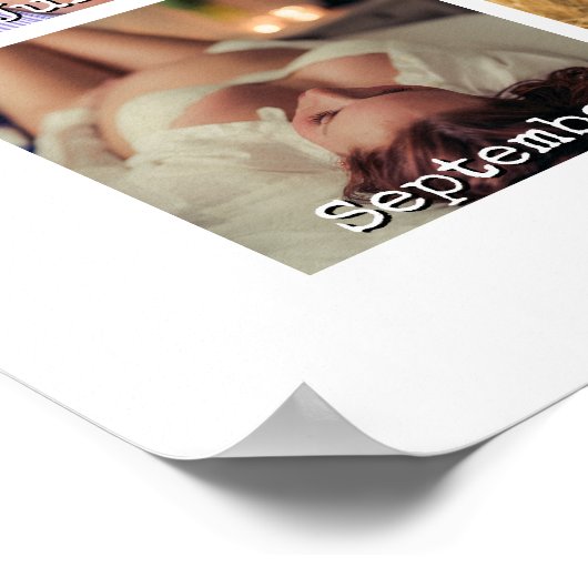 Zwangerschapsreis Fotocollage met Quote Heart Poster (Hoek)