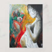 zwangerschapsschilderij aankondigingskaart (Voorkant)