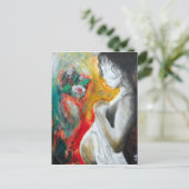 zwangerschapsschilderij aankondigingskaart (Staand voorkant)