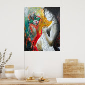 zwangerschapsschilderij poster (Keuken)