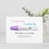 Zwangerschapstest Aankondiging Kaart (Staand voorkant)