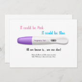 Zwangerschapstest Aankondiging Kaart (Voorkant / Achterkant)